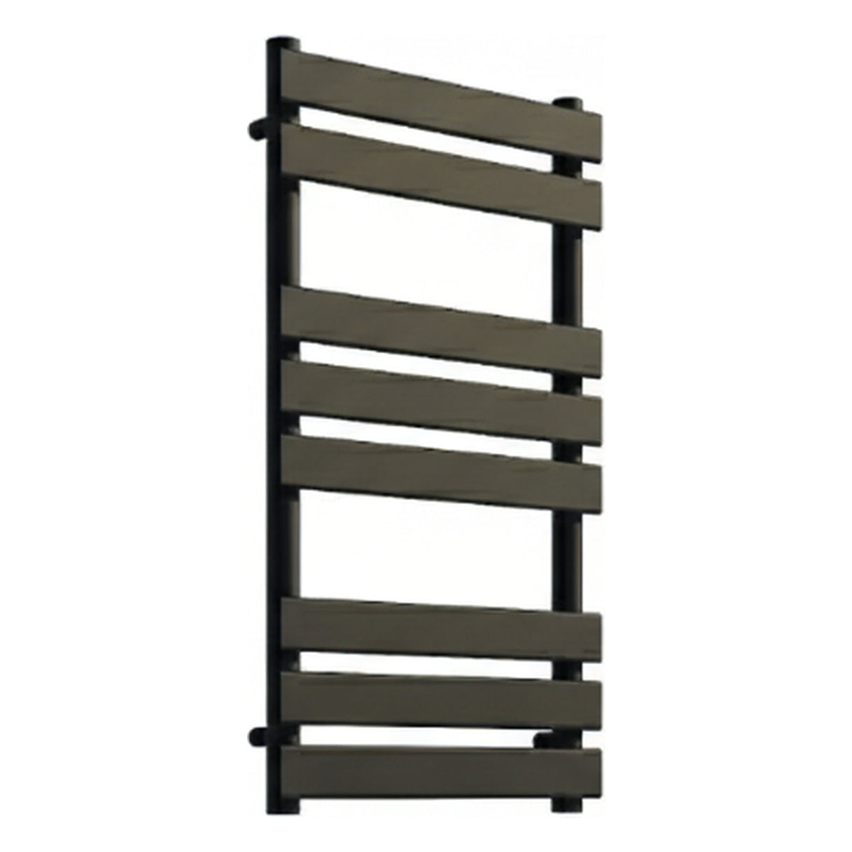 Queenstown Black Designer Flat Panel Heated Towel Rail 800x450mm