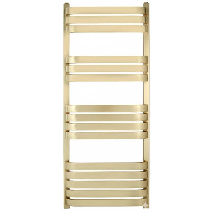 Auckland Brushed Brass Heated Towel Rail 1200x500mm