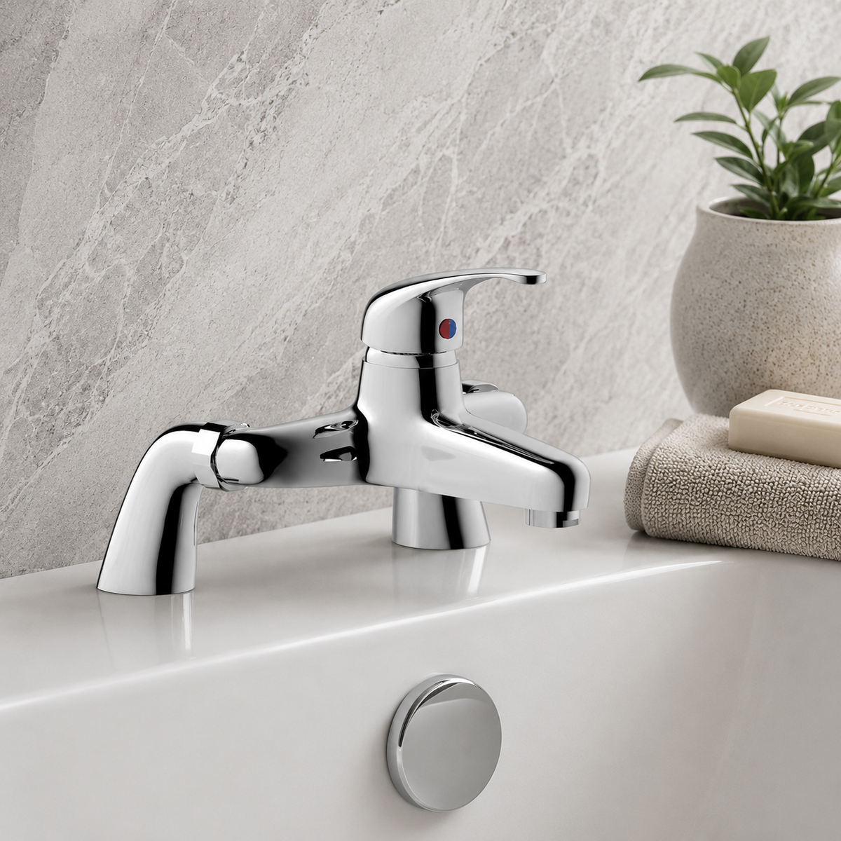 Essential Chrome Bath Filler Tap