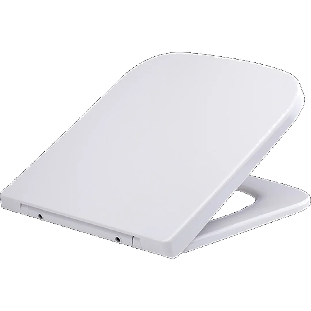 White toilet seat cover on a white background