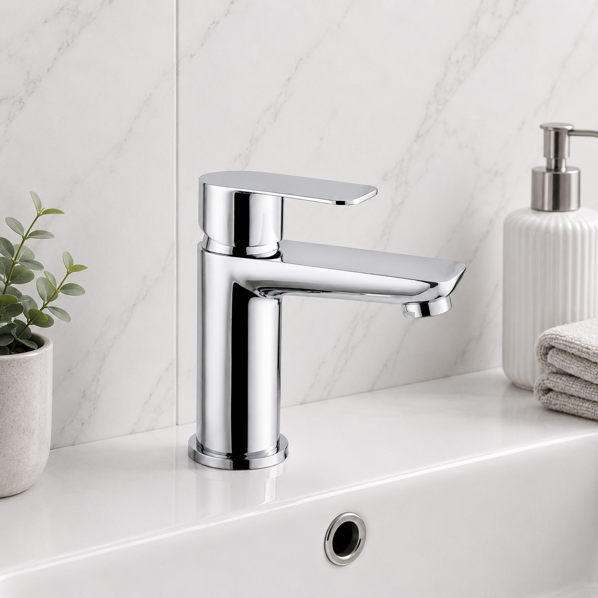 Troy Chrome Basin Mixer Tap