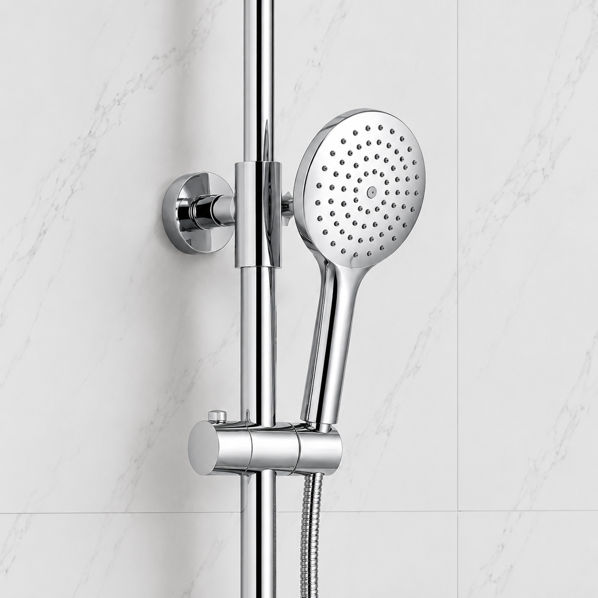 Nova Premium Chrome Round Thermostatic Shower Set