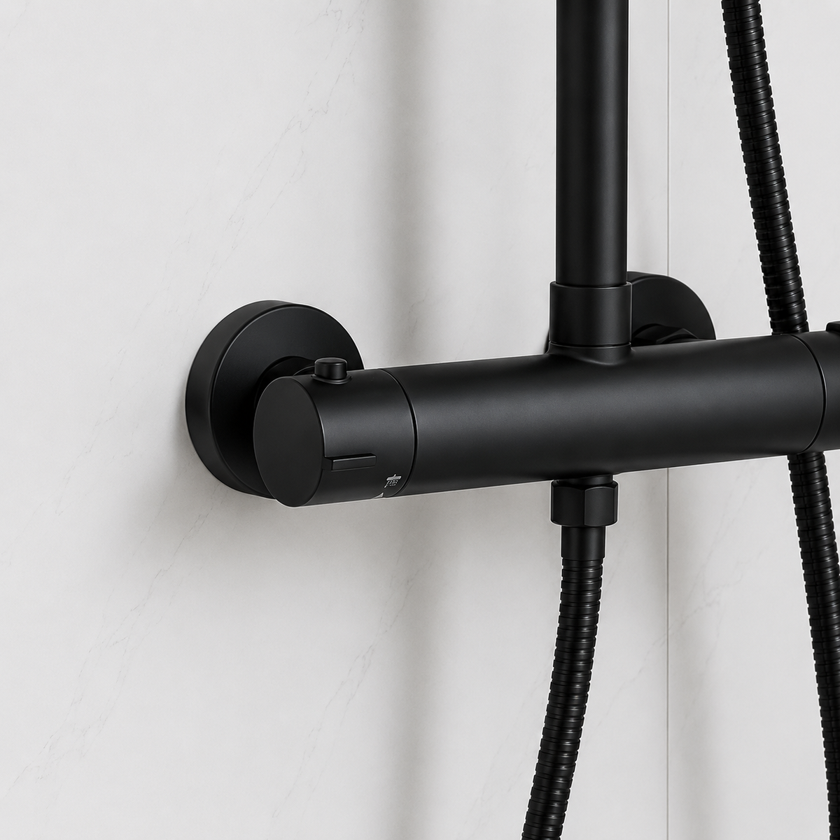Nova Premium Black Round Thermostatic Shower Set