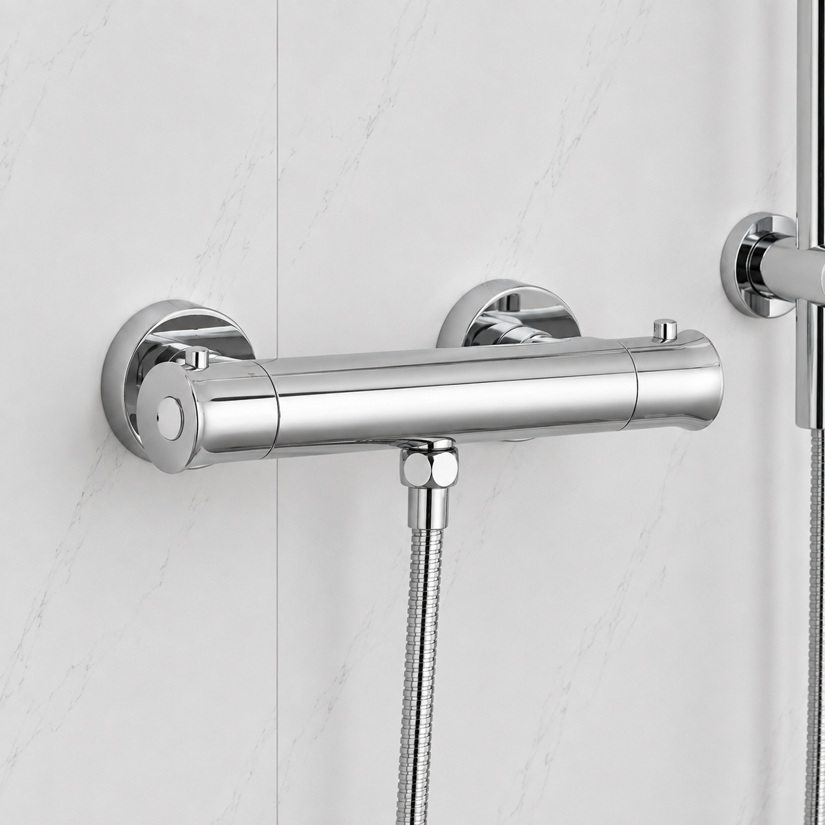 Nova Premium Chrome Round Thermostatic Bar Shower Set