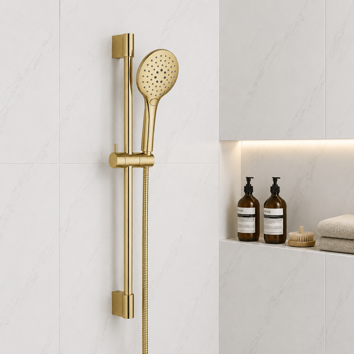 Nova Premium Brushed Brass 3 Mode Riser Kit