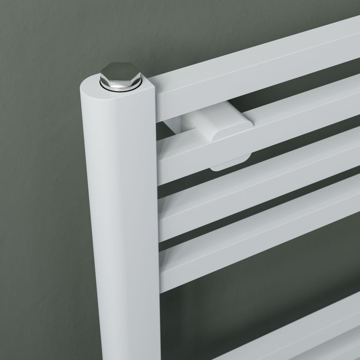 Eros Electric White Heated Towel Rail 1174x600mm