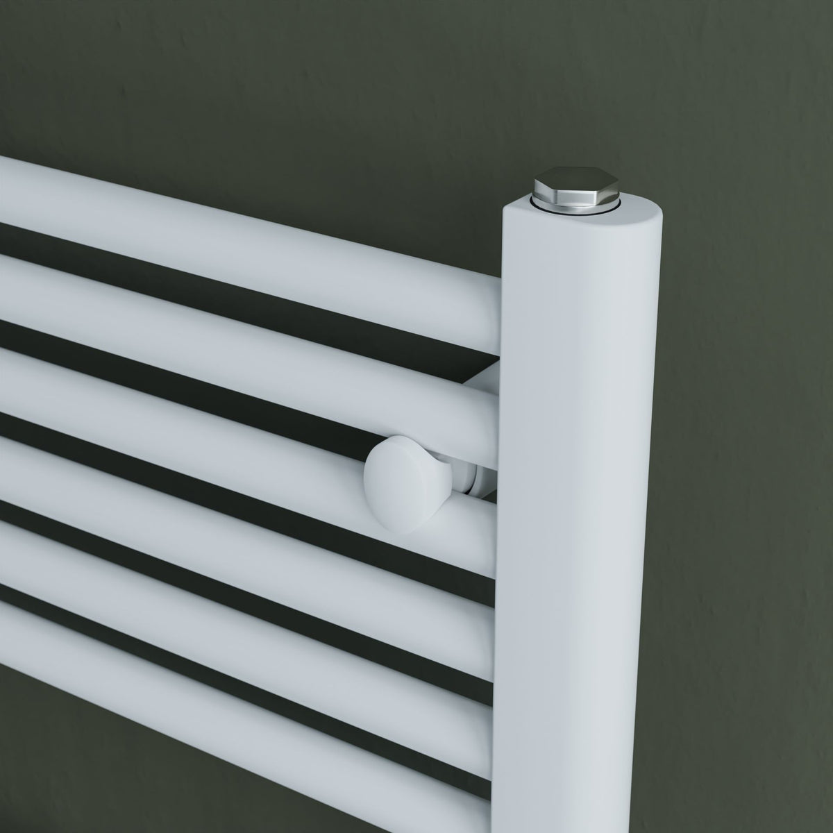 Luna Electric White Heated Towel Rail 750x500mm