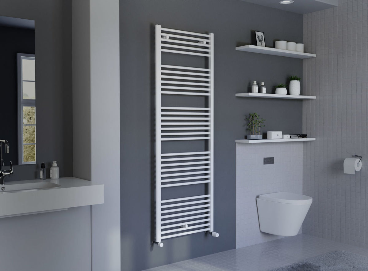Primo White Straight Heated Towel Rail 1140x600mm