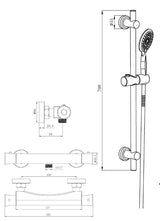 Nova Premium Chrome Round Thermostatic Bar Shower Set