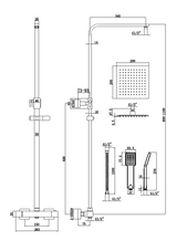 Nova Premium Brushed Brass Square Thermostatic Shower Set