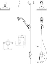 Foley Chrome Traditional Thermostatic Shower Set