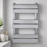 Queenstown Chrome Designer Flat Panel Heated Towel Rail 650x400mm