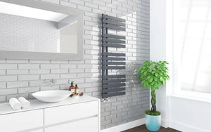 Wellington Anthracite Designer Flat Panel Heated Towel Rail 1292x500mm