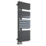 Wellington Anthracite Designer Flat Panel Heated Towel Rail 1292x500mm