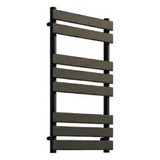 Queenstown Black Designer Flat Panel Heated Towel Rail 800x450mm