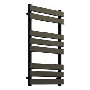 Queenstown Black Designer Flat Panel Heated Towel Rail 800x450mm