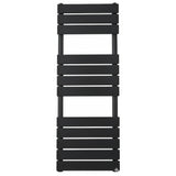 Queenstown Black Designer Flat Panel Heated Towel Rail 1200x450mm