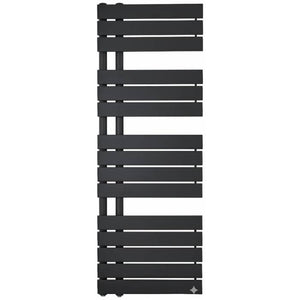 Wellington Black Designer Flat Panel Heated Towel Rail 1380x500mm