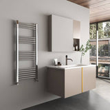 Essentials Chrome Straight Heated Towel Rail 1200x500mm