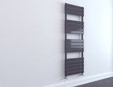 Queenstown Black Designer Flat Panel Heated Towel Rail 1600x600mm