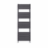 Queenstown Black Designer Flat Panel Heated Towel Rail 1600x600mm