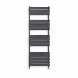 Queenstown Black Designer Flat Panel Heated Towel Rail 1600x600mm