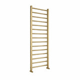 Sanson Brushed Brass Straight Heated Towel Rail 1200x500mm