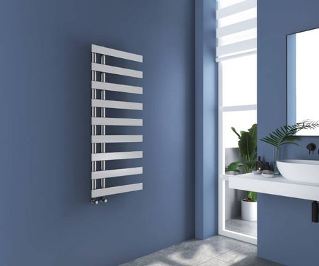 Milton Chrome Designer Flat Panel Heated Towel Rail 1156x500mm