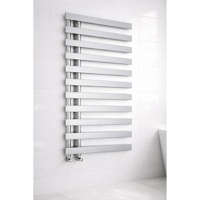 Milton Chrome Designer Flat Panel Heated Towel Rail 1156x500mm
