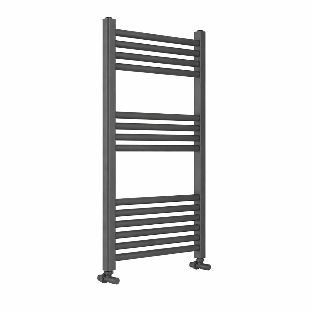 Omata Black Straight Heated Towel Rail 800x500mm