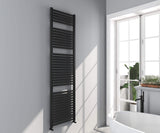 Omata Black Straight Heated Towel Rail 1800x500mm