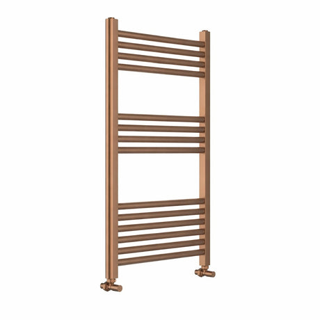 Omata Brushed Bronze Straight Heated Towel Rail 1200x500mm