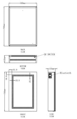Jemima Illuminated LED Mirror Cabinet 700x500mm