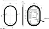 Martha Brushed Brass Oval LED Mirror 500x800mm