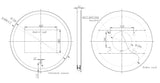 Orla Brushed Brass Round Illuminated LED Mirror 800x520mm