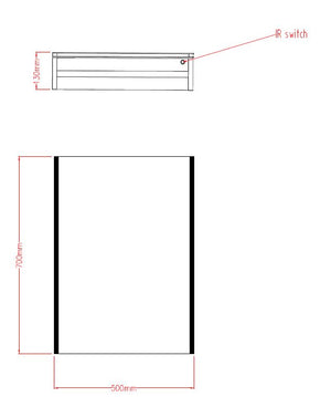 Eden Illuminated LED Mirror Cabinet 500x700mm