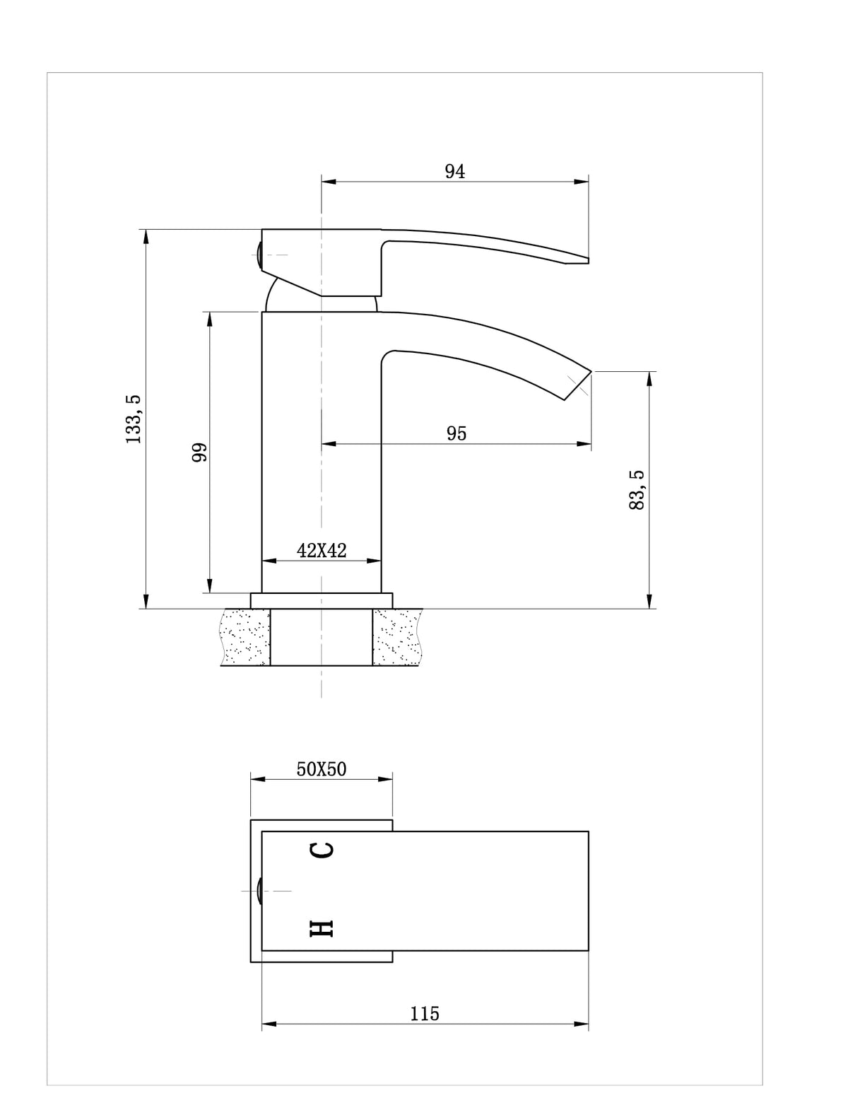 Neptune Chrome Modern Basin Mixer Tap