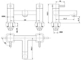 Newport Chrome Square Bath Filler Tap