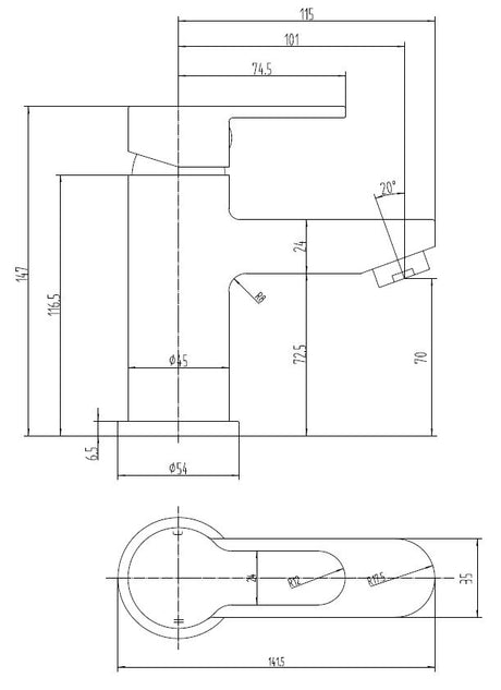 Pembroke Chrome Basin Mixer Tap