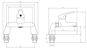 Essential Chrome Bath Filler Tap