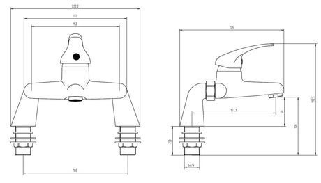 Essential Chrome Bath Filler Tap