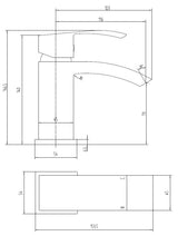 Neptune Matt Black Basin Mixer Tap