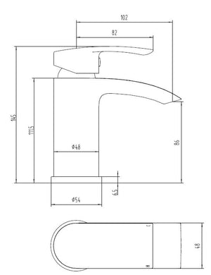 Camden Chrome Basin Mixer Tap