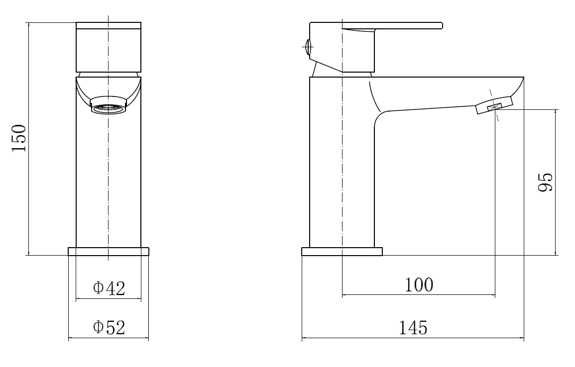 Troy Chrome Basin Mixer Tap