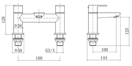 Troy Chrome Bath Filler Tap