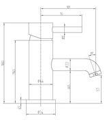 Enzo Gunmetal Grey Basin Mixer Tap