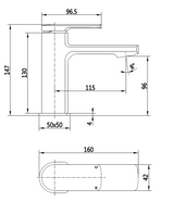 Noa Brushed Brass Basin Mixer Tap