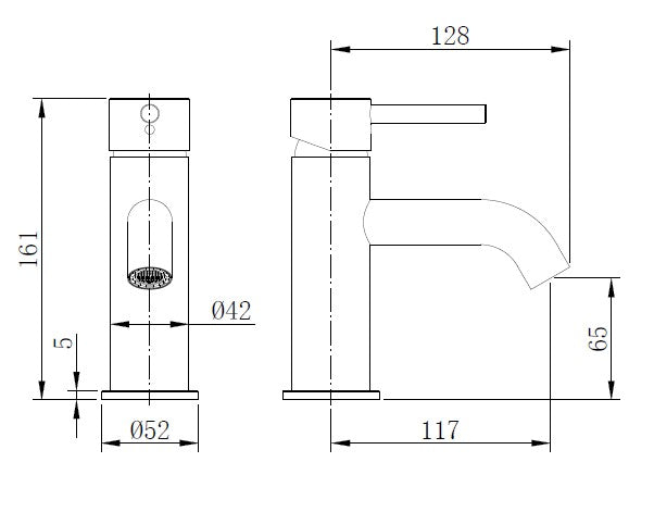 Bronte Brushed Bronze Round Basin Mixer Tap