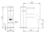 Bronte Brushed Bronze Round Basin Mixer Tap
