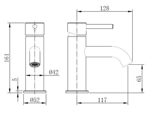 Bronte Brushed Bronze Round Basin Mixer Tap